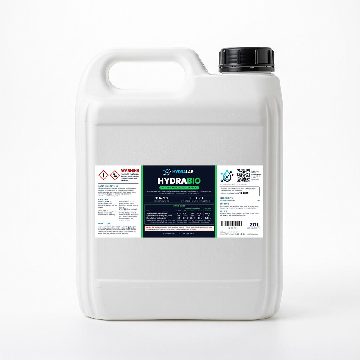 HydraBio 20L — Lichen, Moss & Algae Remover